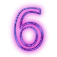 Neon Number Free Download PNG HQ