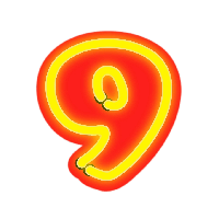 Neon Number PNG Image High Quality