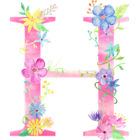 Alphabet Flower PNG Image High Quality