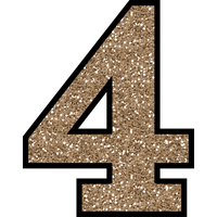 Glitter Number PNG File HD