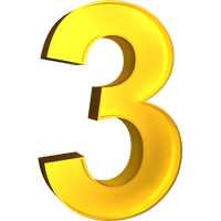 3 Number PNG File HD