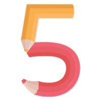 5 Number PNG File HD