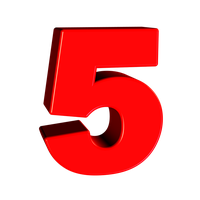 5 Number Free Download PNG HD