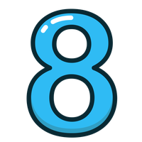 8 Number Free Download PNG HQ
