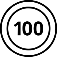 100 Number PNG Image High Quality