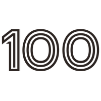 100 Number PNG Image High Quality