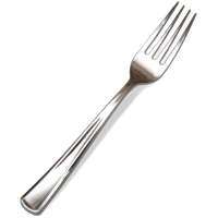 Fork Silver PNG Image High Quality