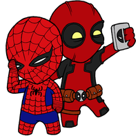 Spiderman And Deadpool Free Clipart HD