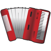 Vector Pic Red Accordion Free Download Image