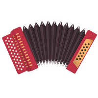 Vector Red Accordion PNG Image High Quality