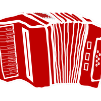 Vector Red Accordion Free Download PNG HQ