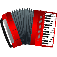 Vector Red Accordion Free HQ Image