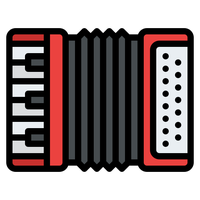 Vector Red Accordion PNG Download Free