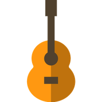 Guitar Acoustic Vector Yellow PNG Download Free