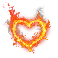 Fire Heart Love Flame PNG Image High Quality
