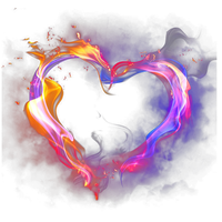 Fire Heart Love HD Image Free