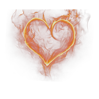 Fire Heart Smoke Free Download PNG HQ