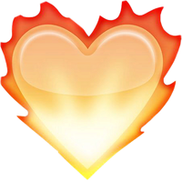 Fire Heart Vector PNG Image High Quality