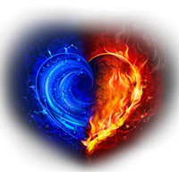 Water Fire Heart Download Free Image