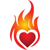 Fire Heart Red Free PNG HQ