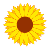 Vector Flower Art Sunflower Free PNG HQ