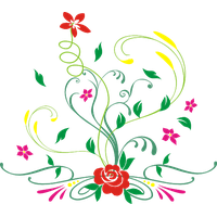 Vector Swirl Flower Art Free PNG HQ