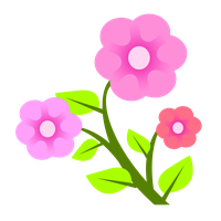 Vector Pink Flowers PNG File HD