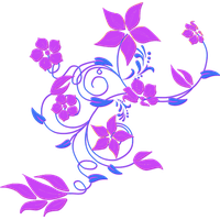 Purple Flowers Vector PNG Free Photo