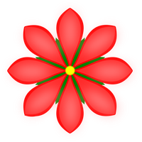 Vector Single Flowers Red Free HQ Image