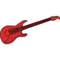 Guitar Vector Electric Red Free Transparent Image HD