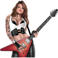 Guitar Acoustic Girl Free Download PNG HQ