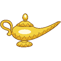 Golden Lamp Genie PNG Free Photo
