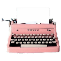 Antique Portable Typewriter PNG File HD