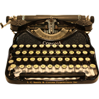 Antique Picture Portable Typewriter Free Download PNG HQ