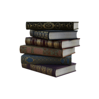 Antique Book Stack Free Download PNG HQ
