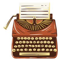 Antique Vector Typewriter Free Download PNG HQ