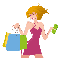 Bag Girl Vector Shopping Holding