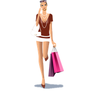 Handbag Girl Vector Shopping HQ Image Free