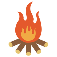 Vector Campfire Flame Free HD Image