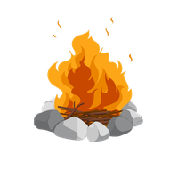Vector Campfire Flame Download HQ