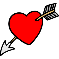Heart Arrow Red Free Transparent Image HD