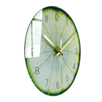 Wall Green Office Clock PNG Free Photo