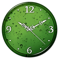 Wall Green Office Clock Download HQ
