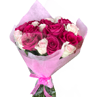 Pink Spring Flower Bunch Rose