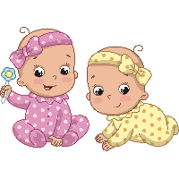 Twin Babies Free Clipart HQ
