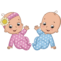 Twin Babies PNG Image High Quality