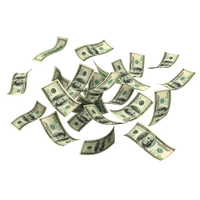 Money Floating Banknote PNG File HD