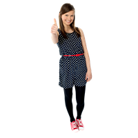 Standing Finger Female PNG Free Photo