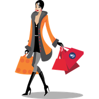 Girl Vector Shopping Winter Free Transparent Image HD