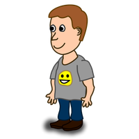 Standing Boy Vector Hipster Pic
